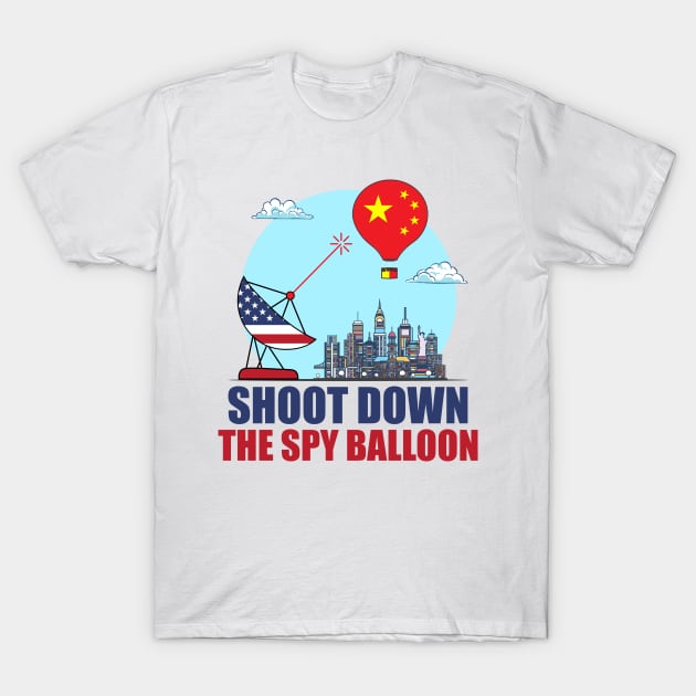 Funny Spy Balloon - China Balloon T-Shirt by Linda Lisa